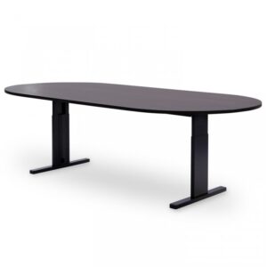 Vergadertafel ovaal, 240 x 120 cm, nieuw blad, gebruikt onderstel