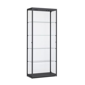 Vitrinekast Turn – zwart (diverse afmetingen)