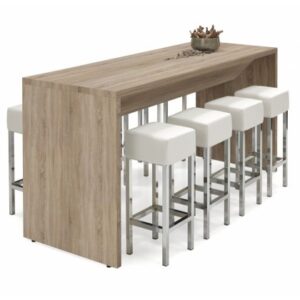 Vergadertafel 'hoog', 220 x 80 cm.