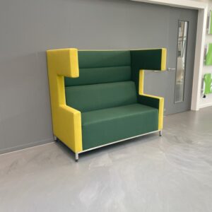 Treinbank Ahrend Loungescape (akoestisch) – donkergroen/geel