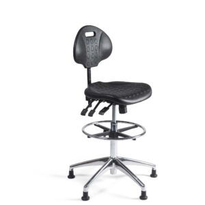 Werkstoel CS Nylon Chroom (hoog)