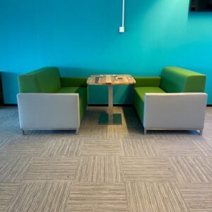 Complete set Ahrend Loungescape - incl. tafel - groen/grijs