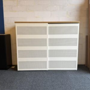 Schuifdeurkast Aspa K1 (akoestisch), H160 x B200 x D53 cm.