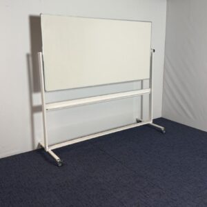Verrijdbaar whiteboard, 200 x 100 cm. (hoogte 197 cm.)