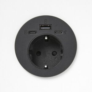 Inbouw powerbox 60 mm. rond - 2 kleuren