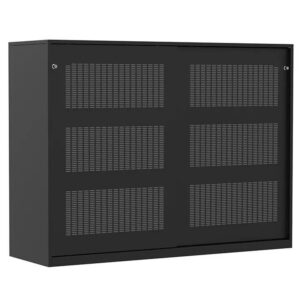 Schuifdeurkast Perfo, H120 x B160 x D50 cm. - 3 kleuren